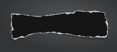 Yumuşak gölgeli siyah kağıttan yapılmış koyu gri arka planda metin için. Vektör illüstrasyonu