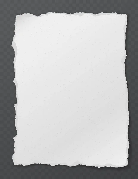 Порвана белой вертикальной нотой, лист бумаги застрял на черном квадратном фоне. Векторная иллюстрация — стоковый вектор