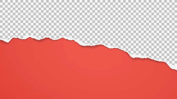 Порванная квадратная бумага на красном фоне для текста, рекламы или дизайна. Векторная иллюстрация — стоковый вектор