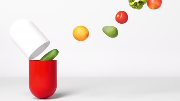 Multivitamines Capsules Concepts Animation — Video