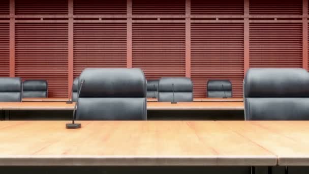 联邦法院陪审团箱 会议室 无缝循环 — 图库视频影像