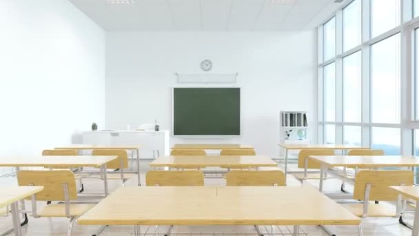 Klassenzimmer Mit Grünem Bildschirm — Stockvideo