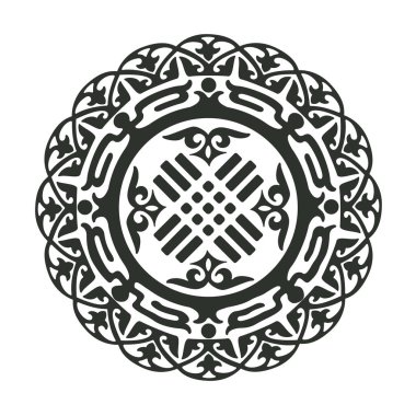 Vektör yuvarlak oryantal tarzı süsleme.