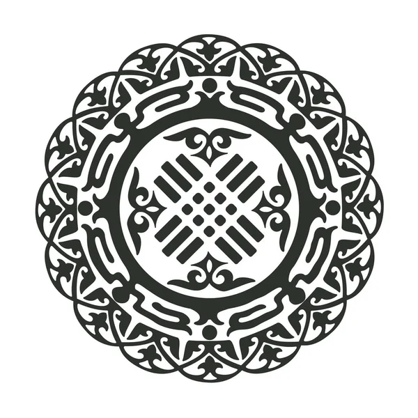 Wektor Okrągły Ornament Stylu Orientalnym — Wektor stockowy