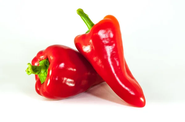 Concept Healthy Eating Fresh Organic Red Capsicum Isolaed White Background — Stock Photo, Image