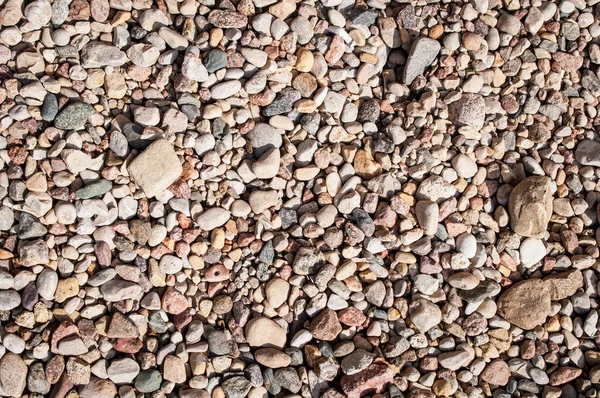 crushed stone on the seashore