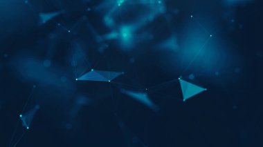 Noktaları ve çizgileri birleştiren soyut çokgen uzay düşük polyester arka plan. bağlantı yapısı.