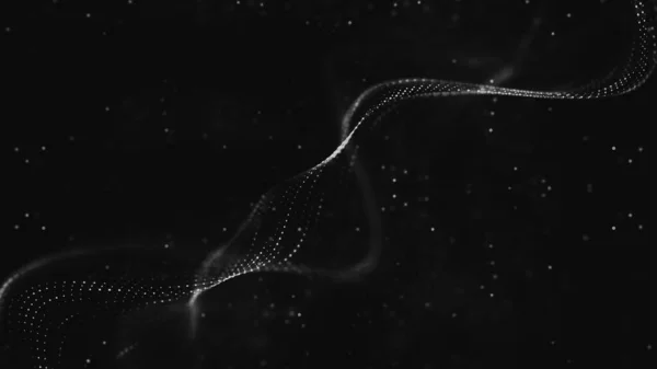 Абстрактное Многоугольное Пространство Низким Поли Темным Фоном Соединяющими Точками Линиями — стоковое фото