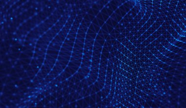 Noktaları ve çizgileri birleştiren soyut çokgen uzay düşük polyester arka plan. bağlantı yapısı.