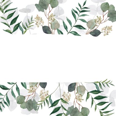 Beyaz arka planda izole edilmiş suluboya çiçekleri. Tebrik kartı ya da düğün davetiyesi olarak kullanılabilir,