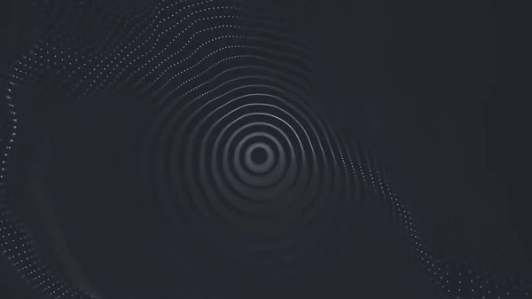 Abstrakcyjna Przestrzeń Wielokątna Niskie Poli Ciemne Tło Łączącymi Kropkami Liniami — Zdjęcie stockowe