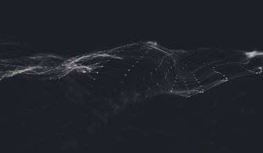 Noktaları ve çizgileri birleştiren soyut çokgen uzay düşük polyester arka plan. bağlantı yapısı.