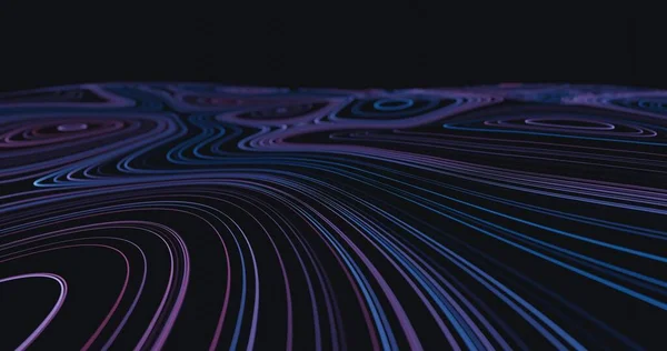 Tasarım projeniz için soyut akış çizgileri arka planı. Üç boyutlu illüstrasyon. 3D görüntüleme. Duvar kağıdı. Geleceğe yönelik bir geçmiş. İş için. Topoloji arka planı.