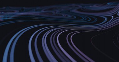 Tasarım projeniz için soyut akış çizgileri arka planı. Üç boyutlu illüstrasyon. 3D görüntüleme. Duvar kağıdı. Geleceğe yönelik bir geçmiş. İş için. Topoloji arka planı.