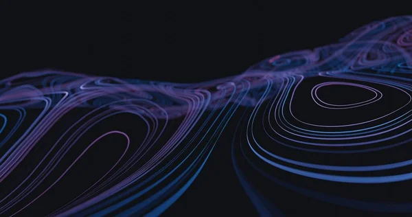 Tasarım projeniz için soyut akış çizgileri arka planı. Üç boyutlu illüstrasyon. 3D görüntüleme. Duvar kağıdı. Geleceğe yönelik bir geçmiş. İş için. Topoloji arka planı.