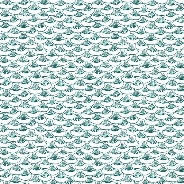 Abstraktes Muster Mit Fischschuppen Muster Nahtloses Vektormuster Auf Weißem Hintergrund — Stockvektor