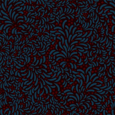 soyut çiçek süsleme, sorunsuz vektör desen pastel koyu renklerde