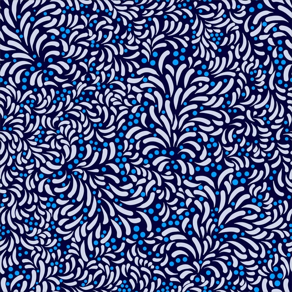 Patrón Floral Abstracto Patrón Vector Sin Costura Azul Ilustración De Stock