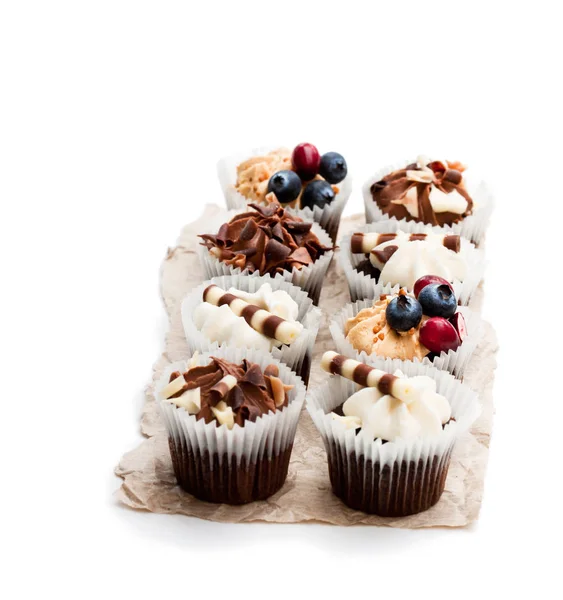 Mini Cupcakes Chocolat Avec Caramel — Photo