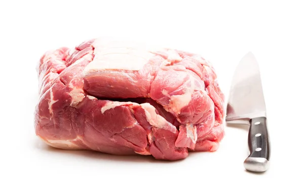 Fresh Pork Shoulder Joint Isolated White — Stock Photo, Image