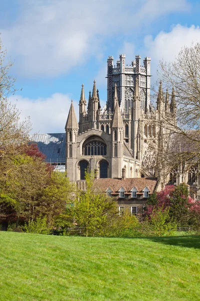 Ely Cathedral Sunny Spring Day — Stock Photo, Image