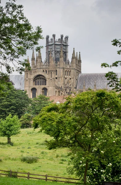Ely Cathedral Rainy Summer Day — Stock Photo, Image