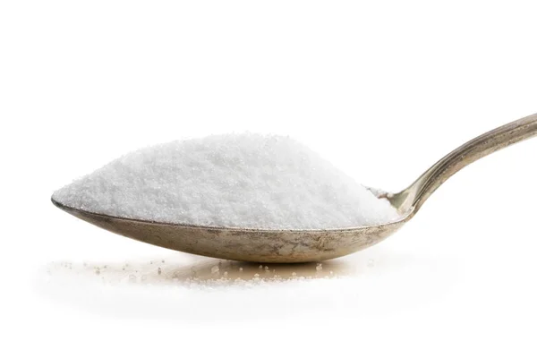 Spoon teljes cukorral helyettesítheti stevia. — Stock Fotó