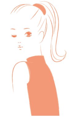 Yüksek boyunlu giysili kadınlar