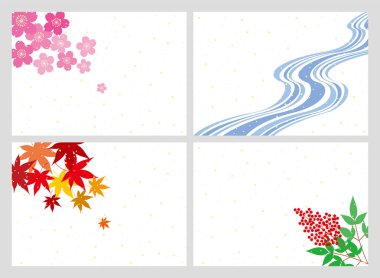 Japonya'da arka plan malzeme dört mevsim