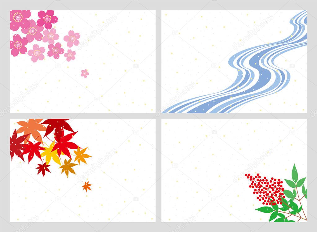 Background material of the four seasons in Japan