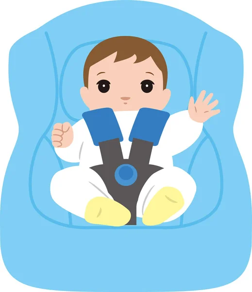 赤ちゃんと幼児車の座席 — ストックベクタ