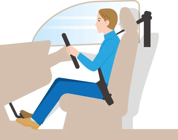 Driving Posture Car — Stock Vector