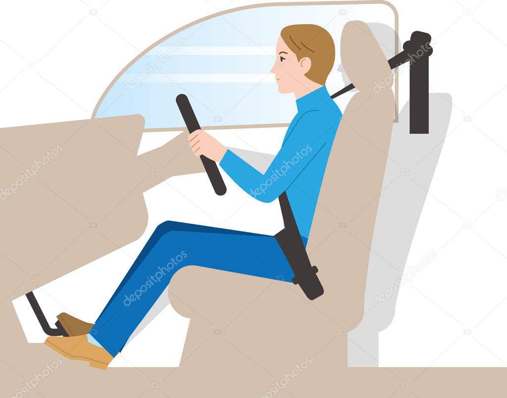 Driving posture of a car