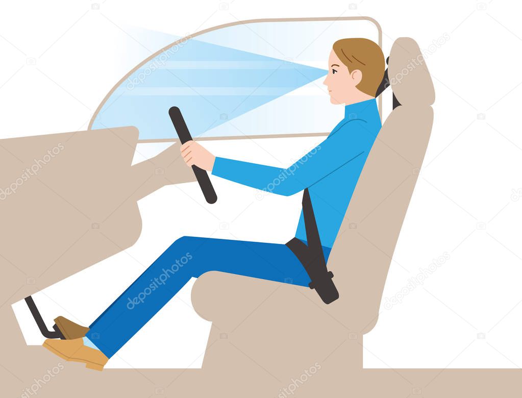 Driving posture of a car