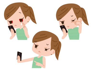 Akıllı telefonlar üzerinde zararlı etkiler. Göz gerginliği