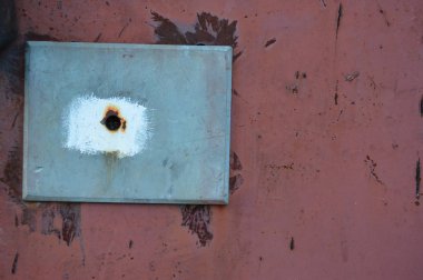 Eski paslı garaj kapısı doku arka plan