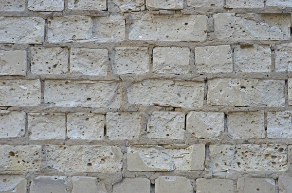 Backstein Alte Mauer Textur Auf Der Straße — Stockfoto