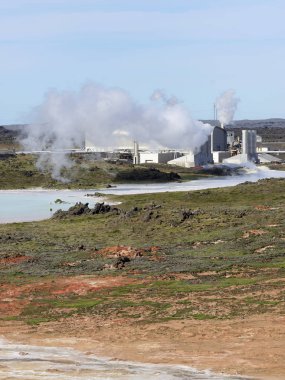 Jeotermal enerji santrali, Reykjanes Yarımadası yaz, İzlanda