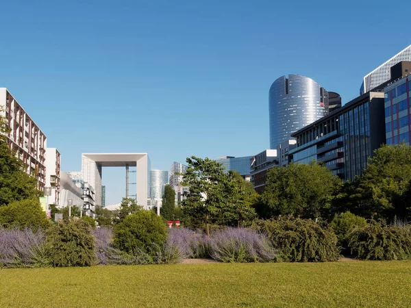 Parijs Juni 2018 Defense Gezien Van Nanterre Nieuw Aangelegd Boulevard — Stockfoto