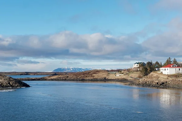 Borgarnes, al oeste de Islandia en invierno —  Fotos de Stock