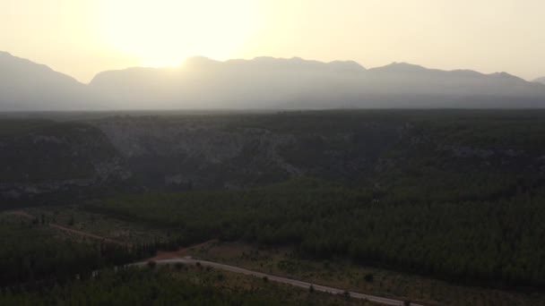 Vue Sur Montagne Avec Drone Dirigeant Vers — Video