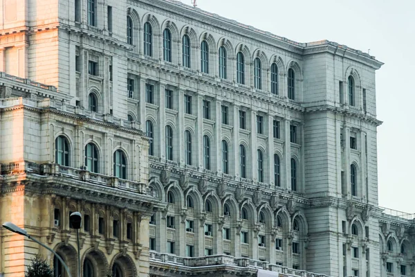 Detail Szene Rumänischen Parlamentsgebäude — Stockfoto