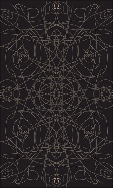 Tarot kartları arka tarafta. Omega, okült düzen