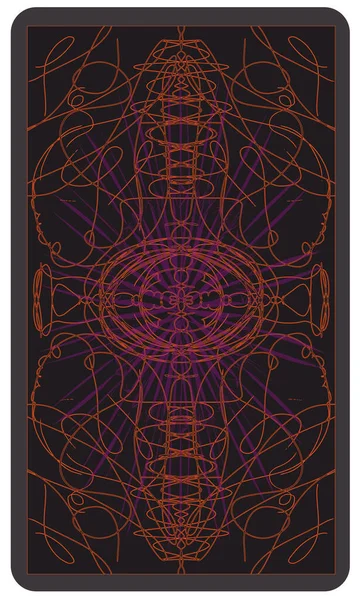 Tarot cards back design, back side. Purple glow