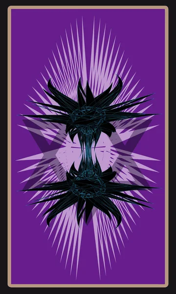 Tarotkort Baksida Design Aquarian Star — Stock vektor