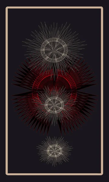 Tarjetas Del Tarot Diseño Espalda Estrellas — Archivo Imágenes Vectoriales