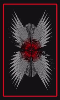 Tarot kartları - sırt tasarımı, kelebek