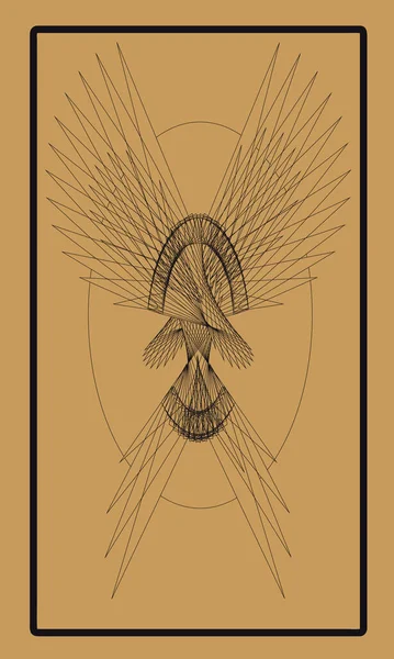 Tarjetas Del Tarot Diseño Posterior Phoenix — Archivo Imágenes Vectoriales