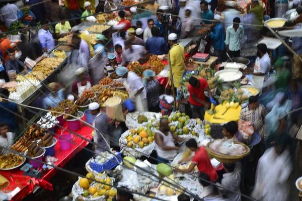 Una Vista Panorámica Del Tradicional Mercado Ifter Chalk Bazar Como — Foto de Stock