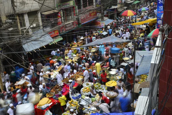 Een Overzicht Van Traditionele Iftermarkt Bij Chalk Bazar Als Eerste — Stockfoto